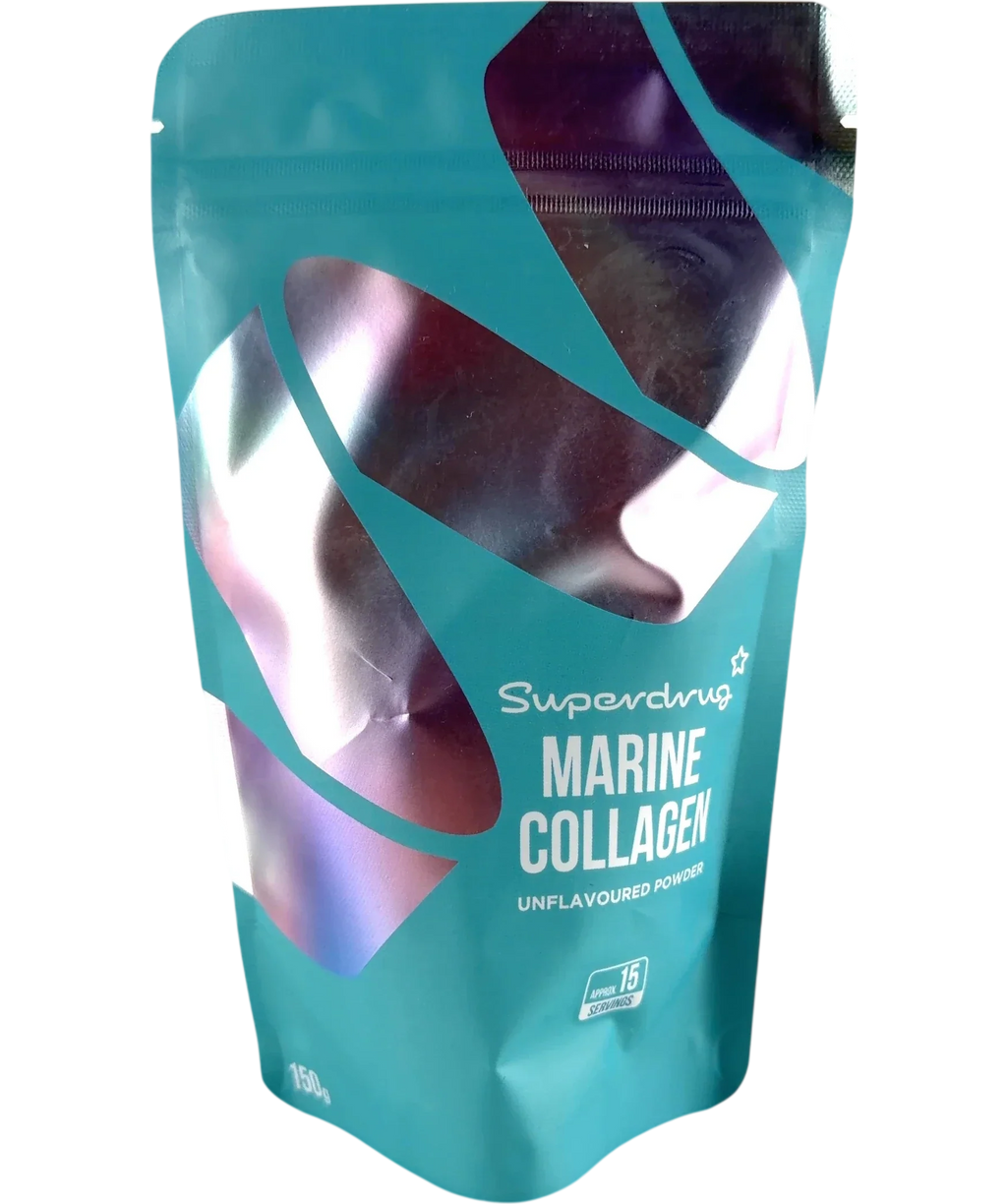 Superdrug Marine Collagen Unflavoured Powder, size 150g — front
