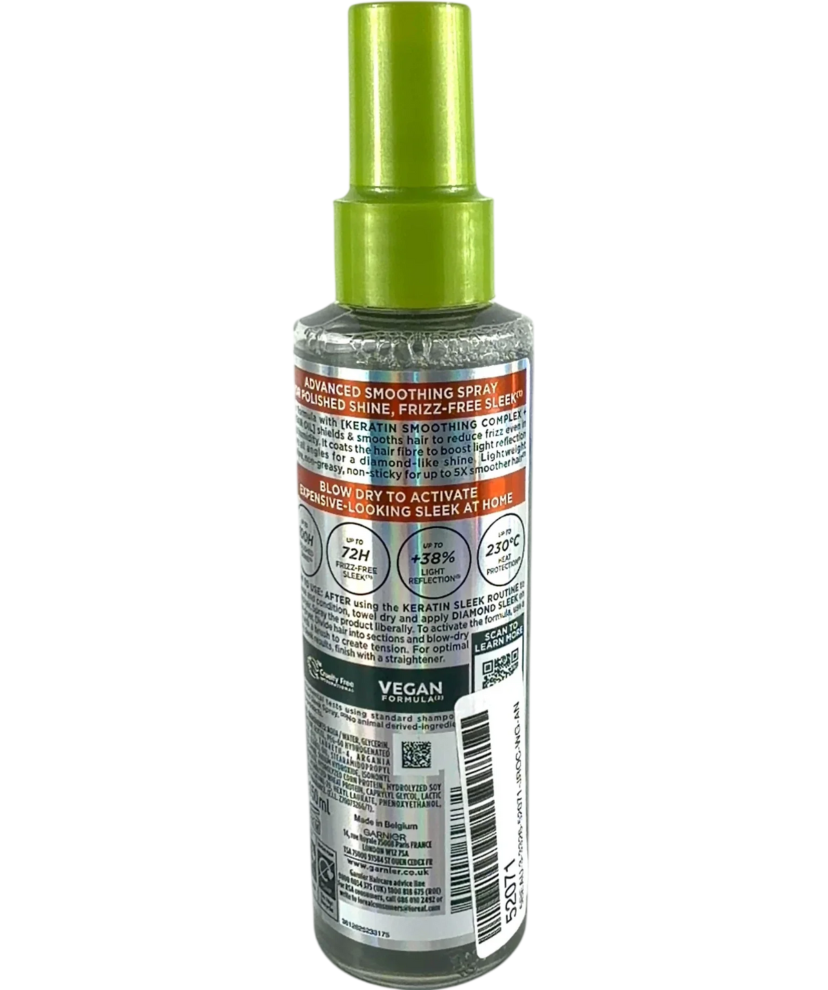 Garnier Diamond Sleek Shine-Coat Smoothing Spray, size 150ml — back