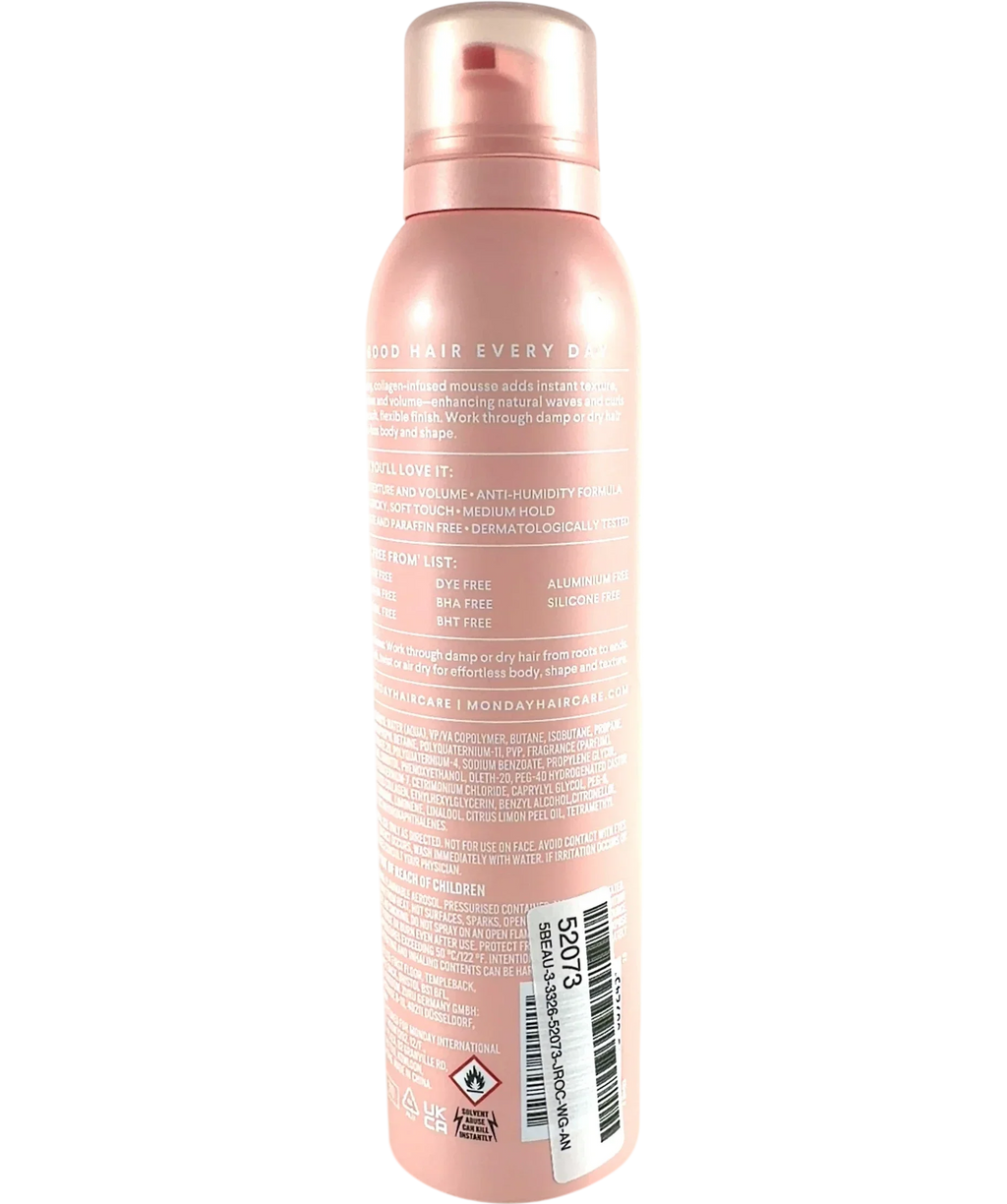 MONDAY BODY Haircare Volume Texturising Mousse, size 206ml — back