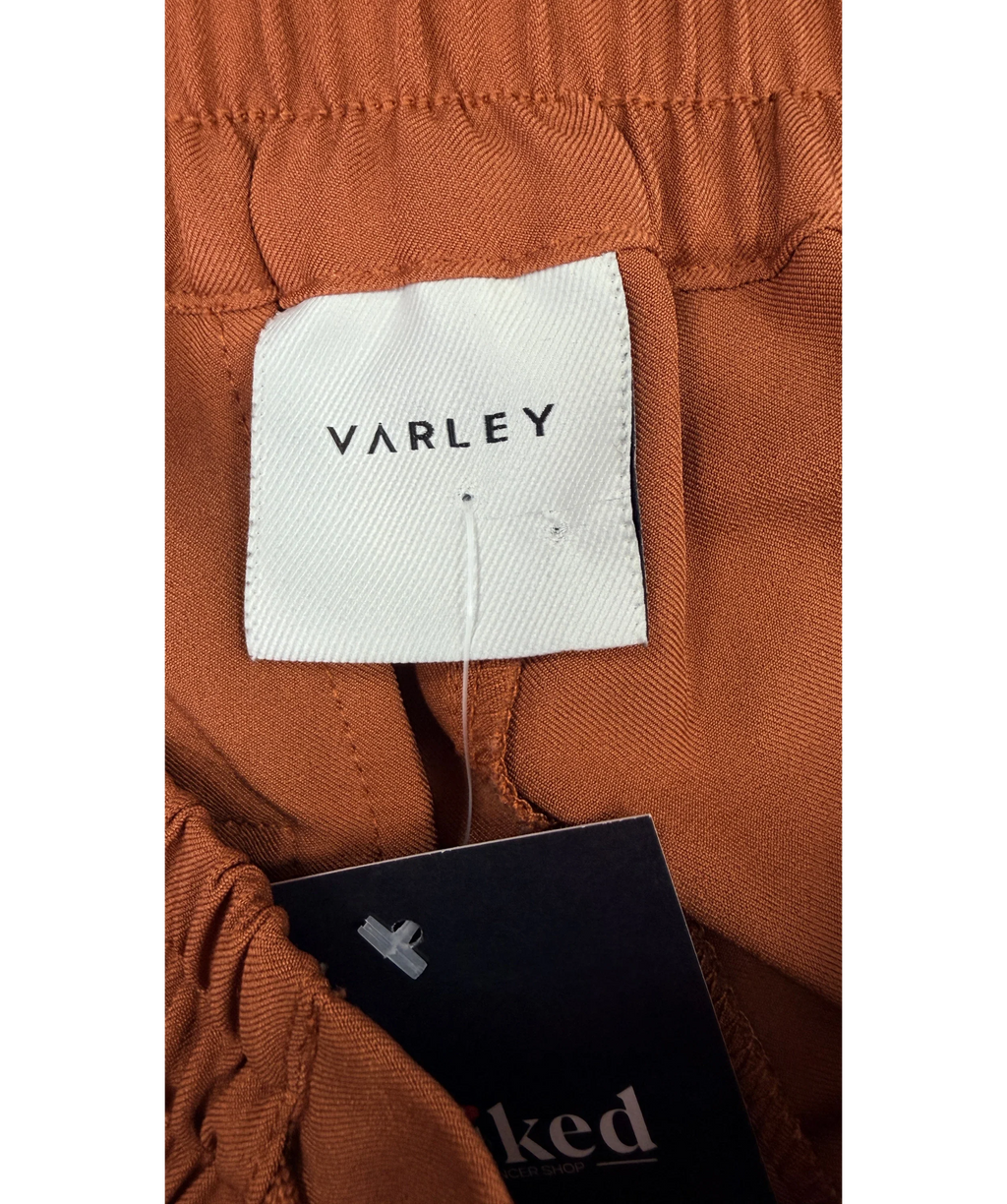Varley Brown Barket Woven Short Stretch Twill Terracotta BROWN, size UK S — detail