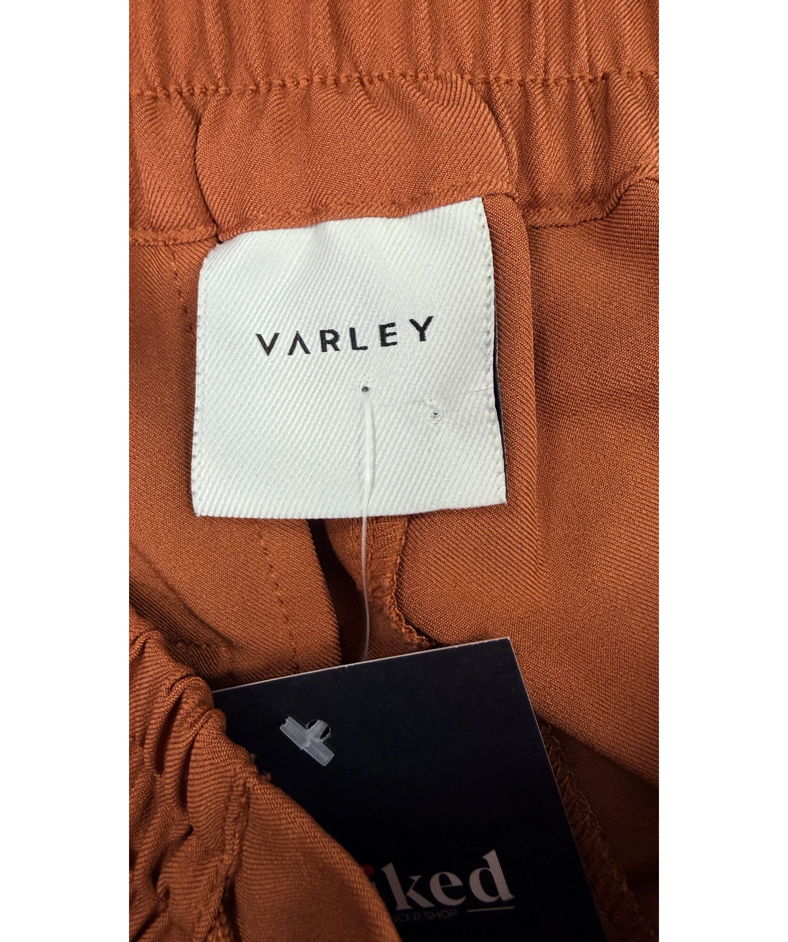 Varley Brown Barket Woven Short Stretch Twill Terracotta BROWN, size UK S — detail