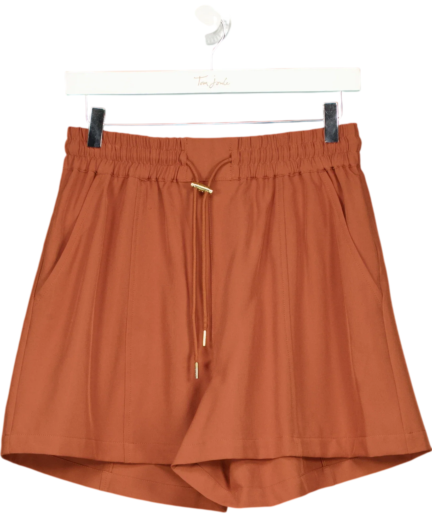Varley Brown Barket Woven Short Stretch Twill Terracotta BROWN, size UK S — front