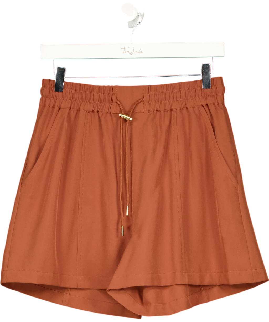 Varley Brown Barket Woven Short Stretch Twill Terracotta BROWN, size UK S — front