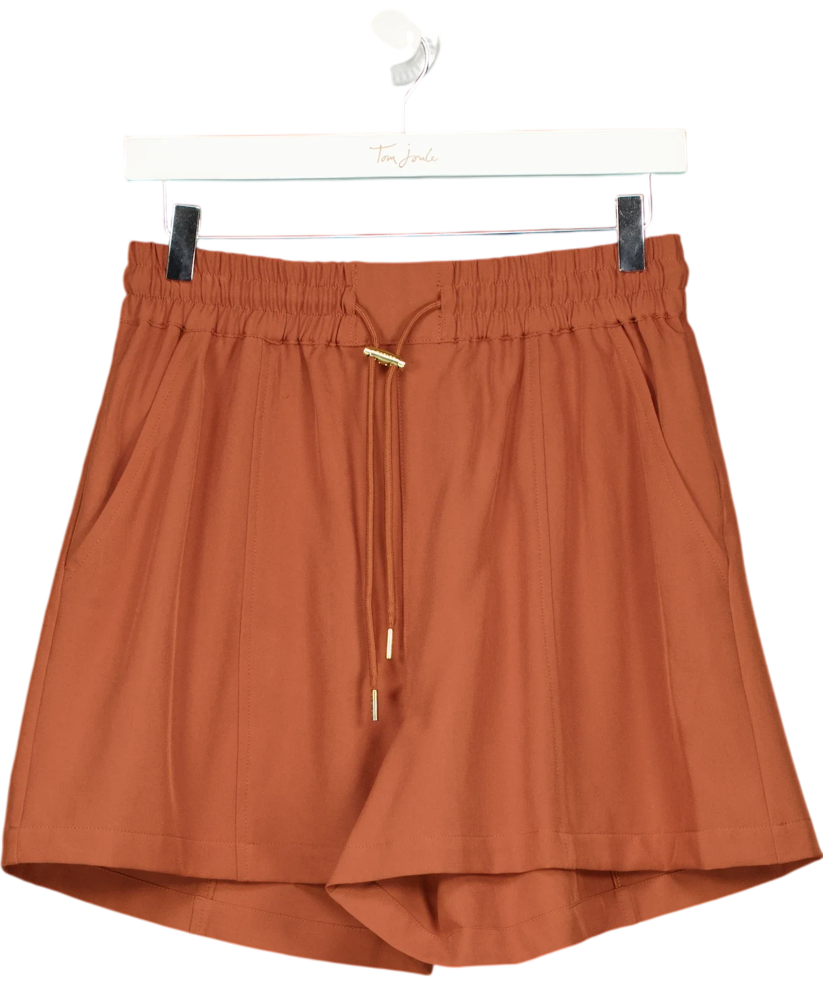 Varley Brown Barket Woven Short Stretch Twill Terracotta BROWN, size UK S — front