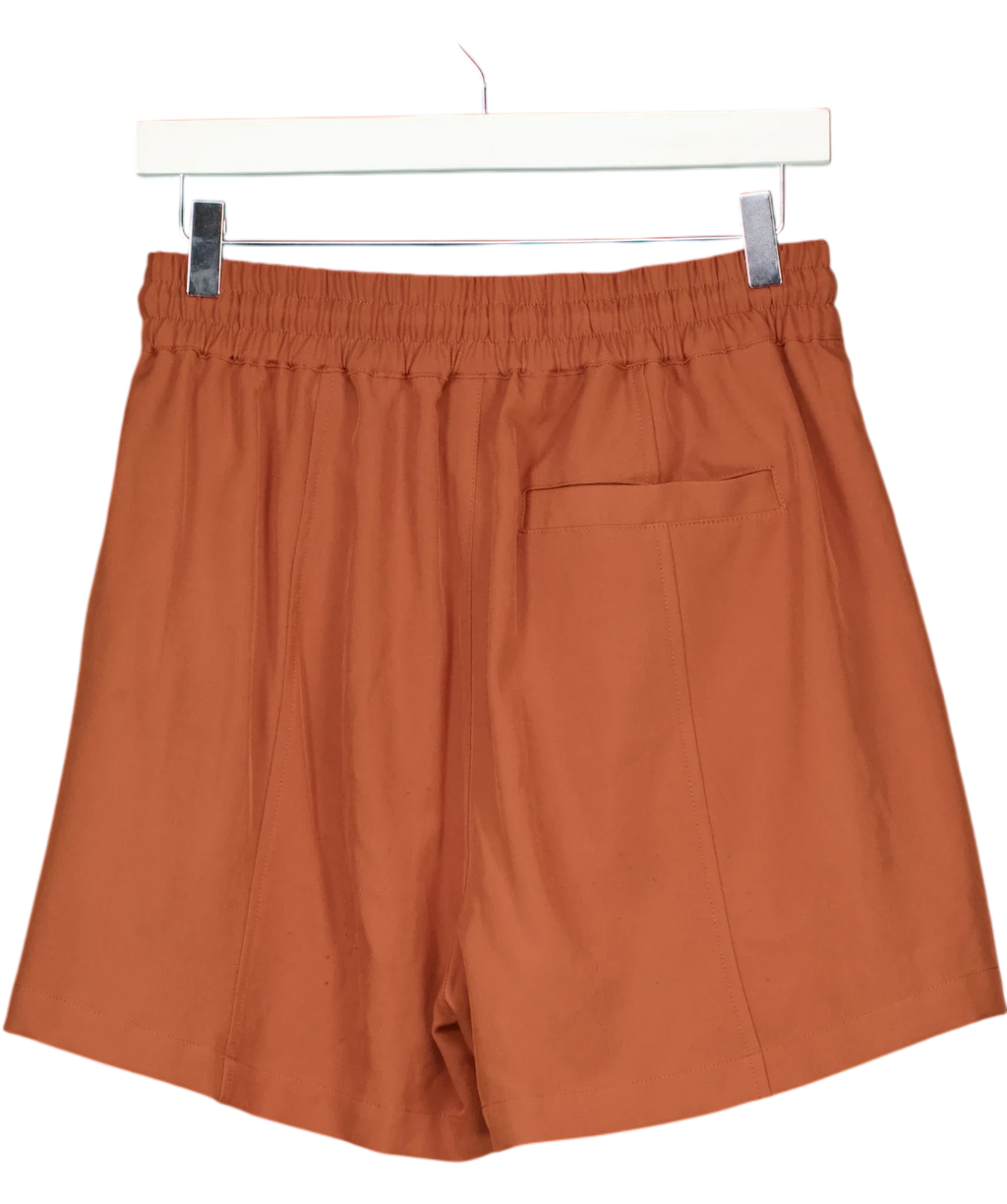 Varley Brown Barket Woven Short Stretch Twill Terracotta BROWN, size UK S — back