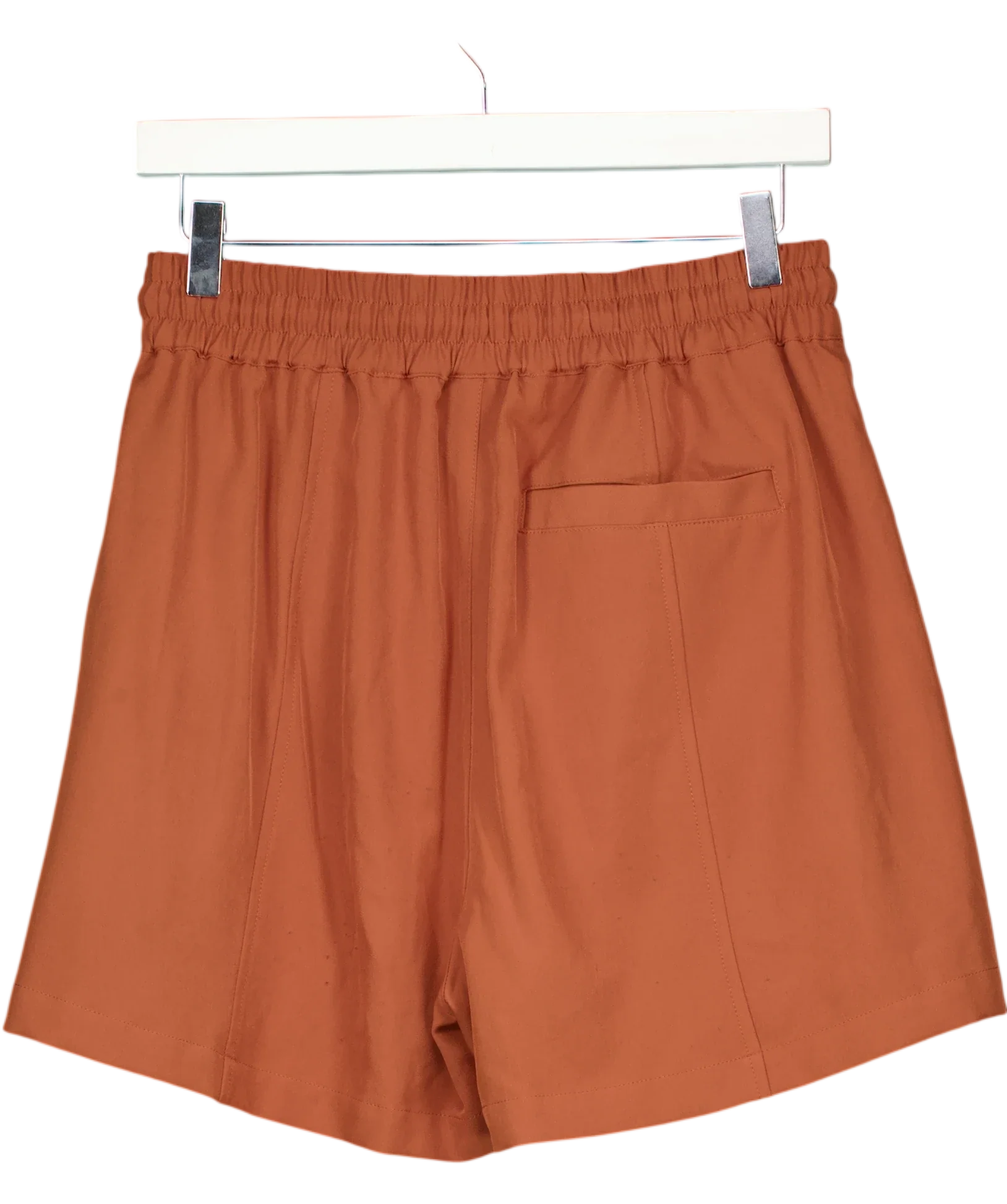 Varley Brown Barket Woven Short Stretch Twill Terracotta BROWN, size UK S — back