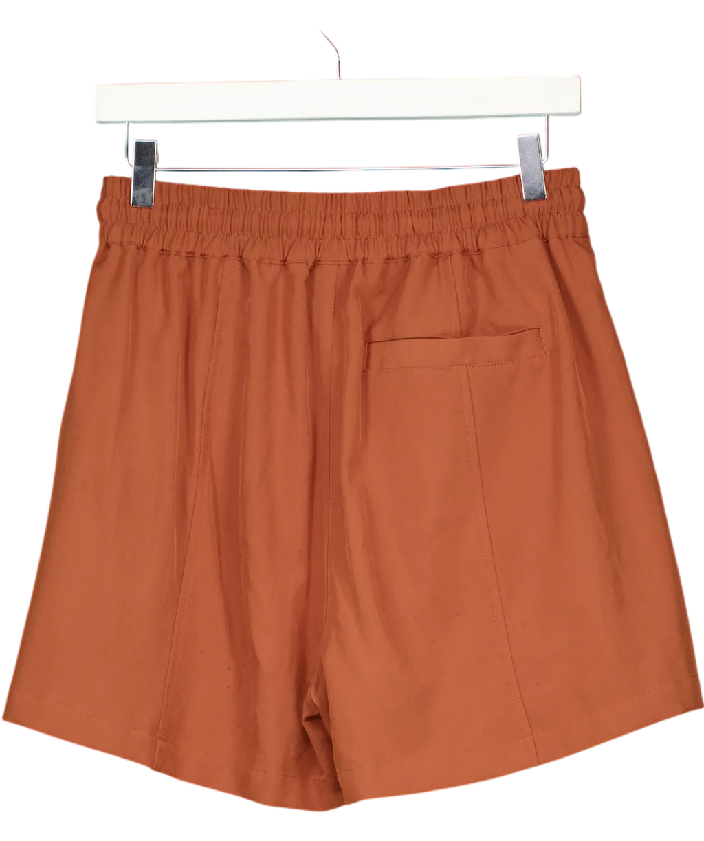 Varley Brown Barket Woven Short Stretch Twill Terracotta BROWN, size UK S — back