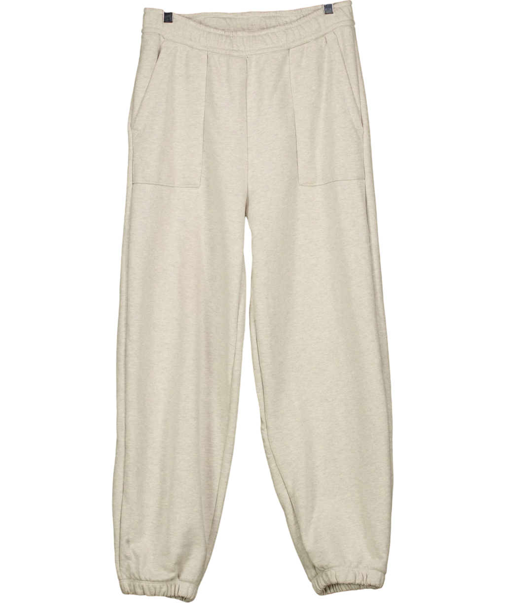 ASOS Grey COLLECTIVE Oversized Cuffed Super Heavyweight Jogger Heather  GREY Marl, size UK S — front