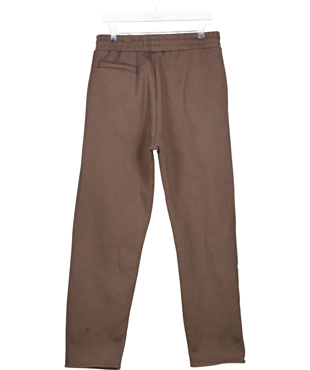 WILLIAM GILES Brown Chocolate Brown Straight Leg Joggers, size UK M — back