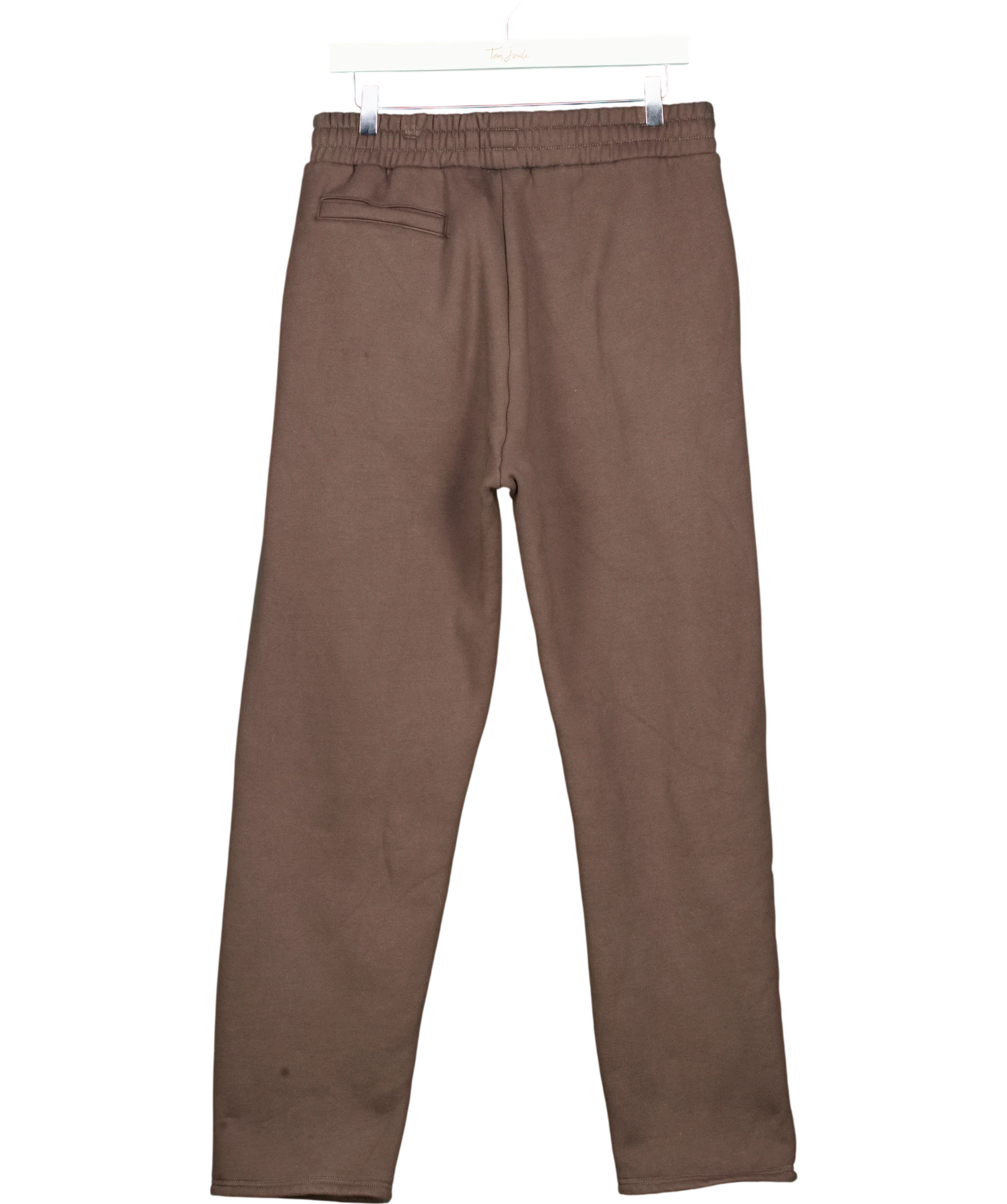 WILLIAM GILES Brown Chocolate Brown Straight Leg Joggers, size UK M — back