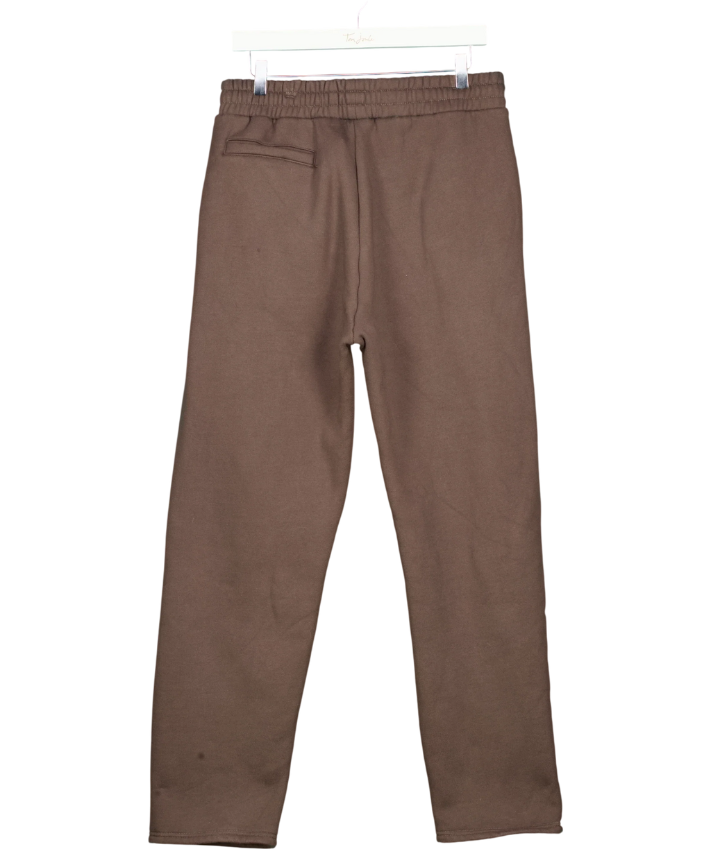 WILLIAM GILES Brown Chocolate Brown Straight Leg Joggers, size UK M — back