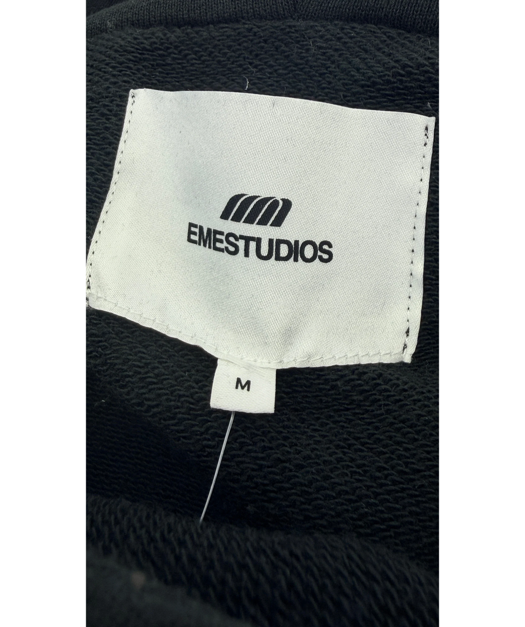 EME STUDIOS Black Stealth Shadow Oversized Hoodie Black, size UK M — detail