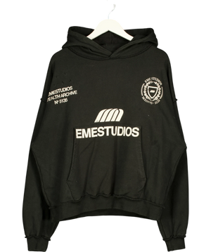 EME STUDIOS Stealth Shadow Oversized Hoodie Black UK M