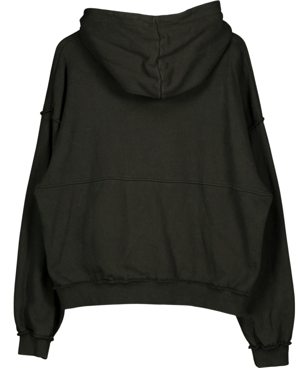 EME STUDIOS Black Stealth Shadow Oversized Hoodie Black, size UK M — back