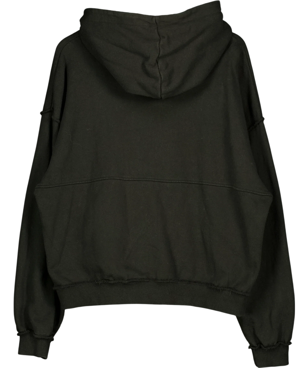 EME STUDIOS Black Stealth Shadow Oversized Hoodie Black, size UK M — back