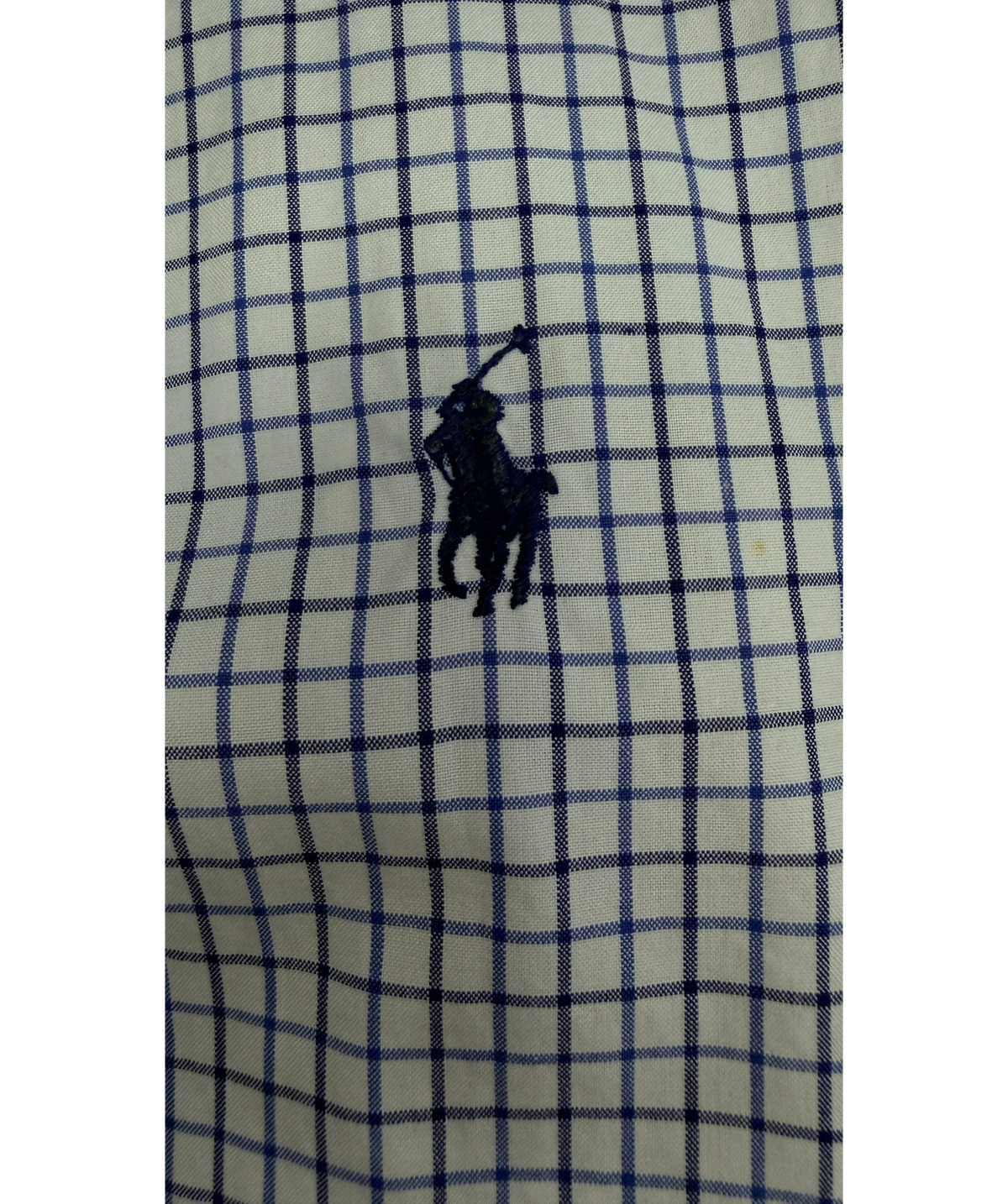 Polo Ralph Lauren White Sleeveless Open Back Check Shirt, size UK S — label