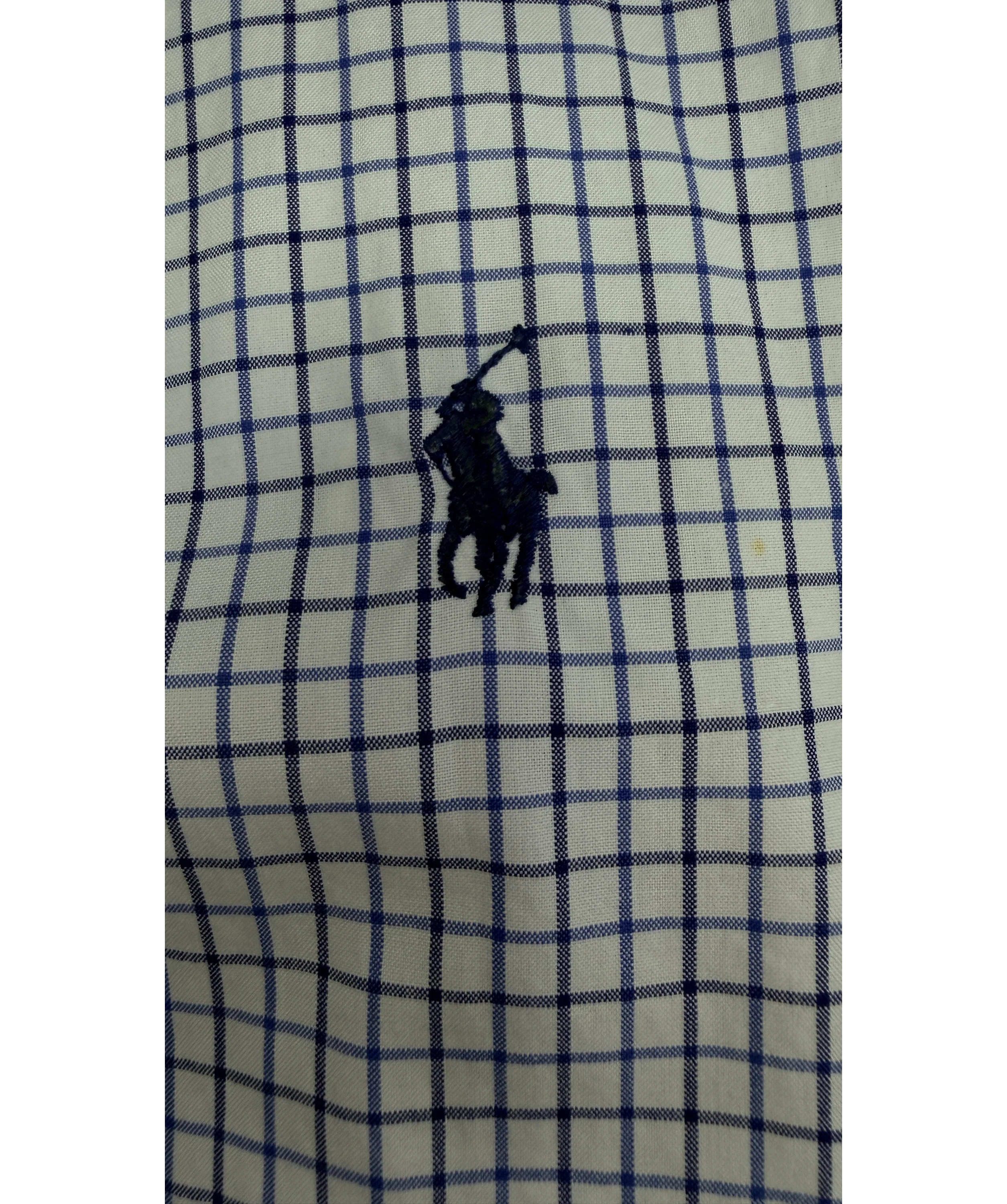 Polo Ralph Lauren White Sleeveless Open Back Check Shirt, size UK S — label