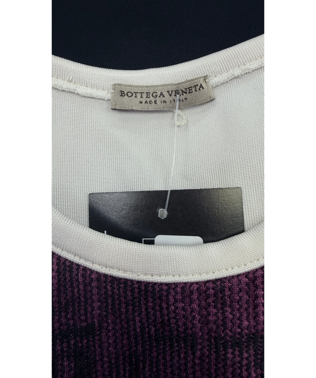 BOTTEGA VENETA Purple Veneta Printed Contrast Trim Tank Top Purple, size UK S — label