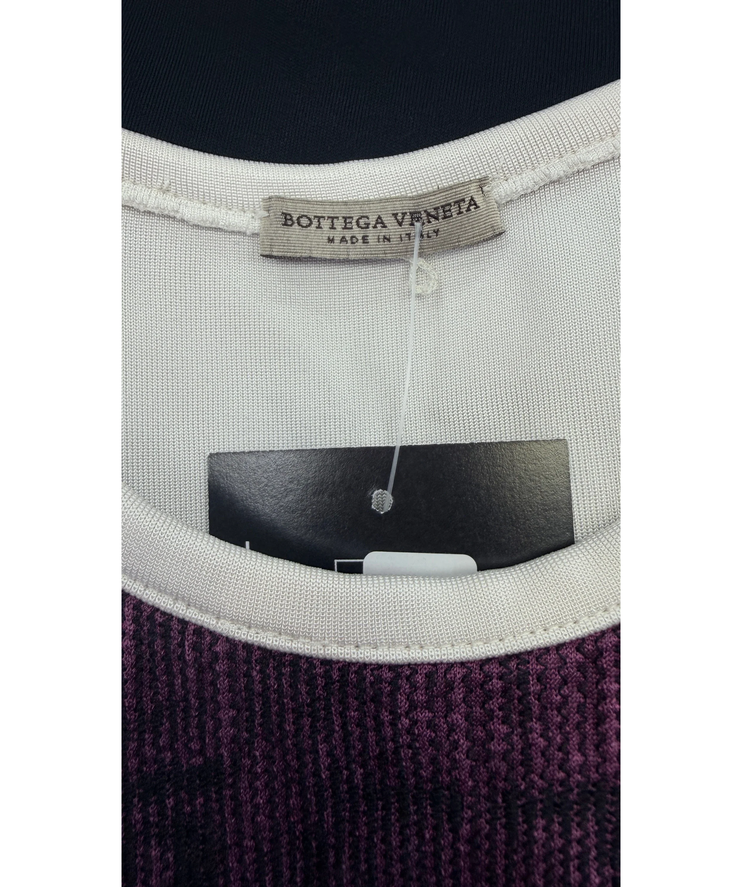 BOTTEGA VENETA Purple Veneta Printed Contrast Trim Tank Top Purple, size UK S — label