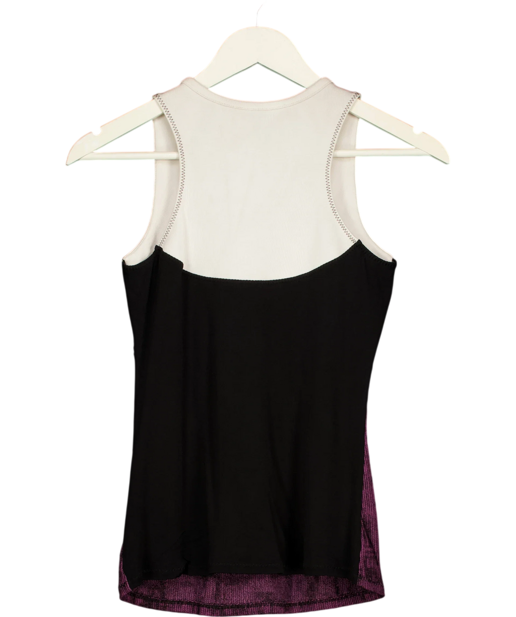 BOTTEGA VENETA Purple Veneta Printed Contrast Trim Tank Top Purple, size UK S — back