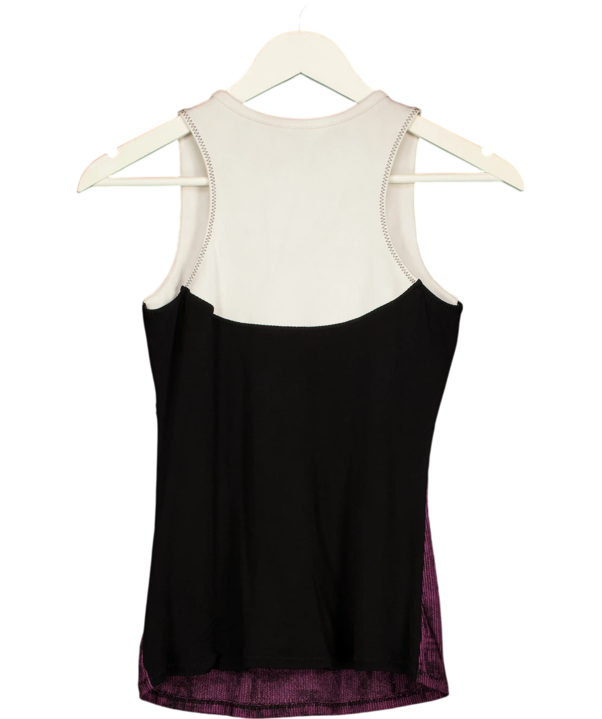 BOTTEGA VENETA Purple Veneta Printed Contrast Trim Tank Top Purple, size UK S — back