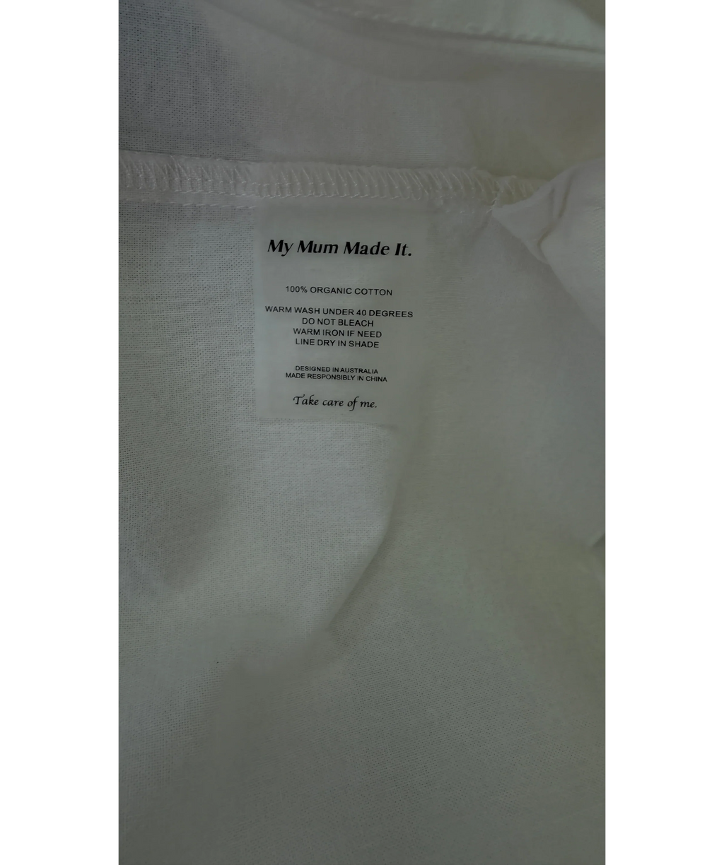 My mum made it White Shift Babydoll Dress White, size UK XS — label