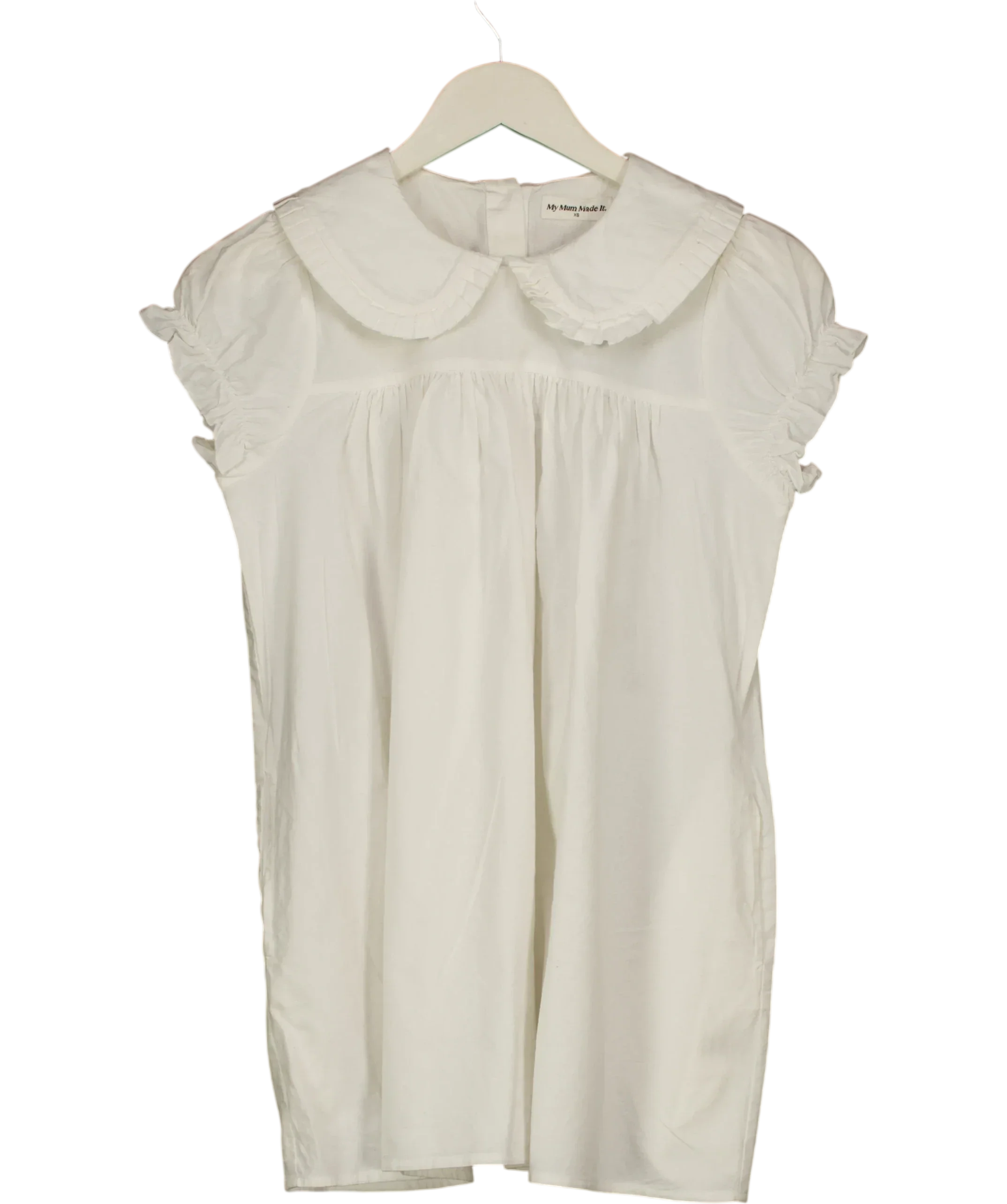 My mum made it White Shift Babydoll Dress White, size UK XS — front