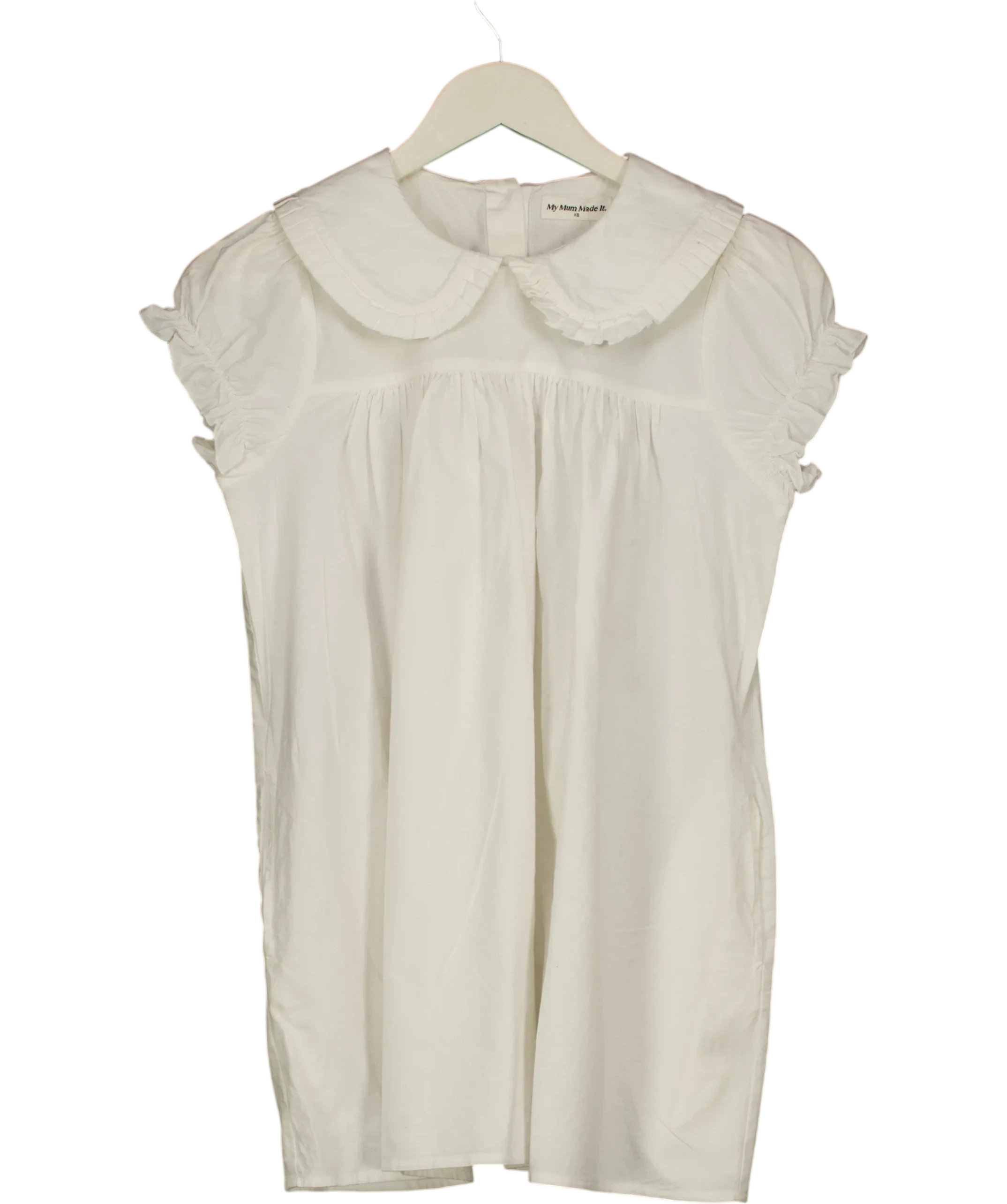 My mum made it White Shift Babydoll Dress White, size UK XS — front