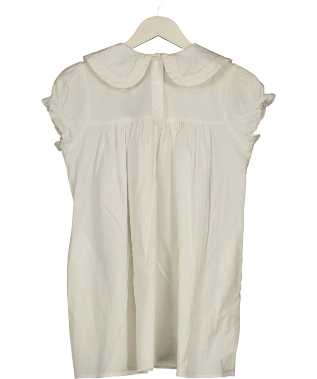 My mum made it White Shift Babydoll Dress White, size UK XS — back