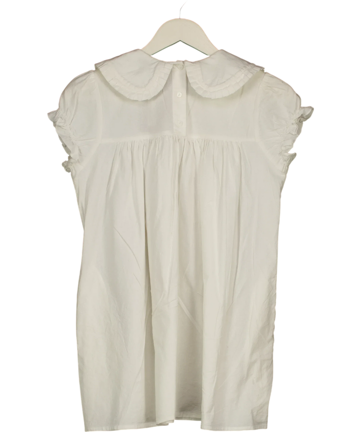 My mum made it White Shift Babydoll Dress White, size UK XS — back