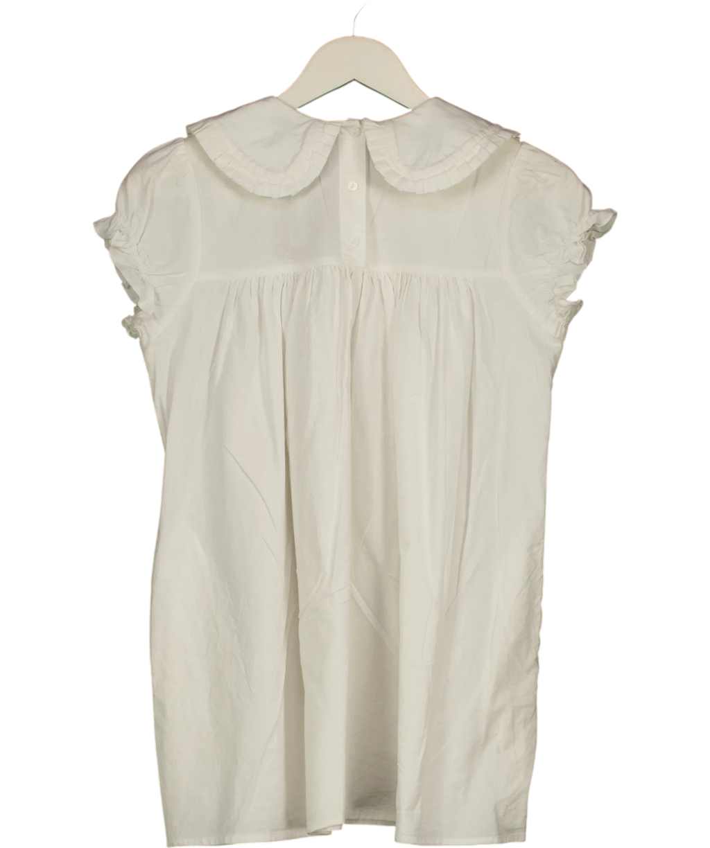 My mum made it White Shift Babydoll Dress White, size UK XS — back