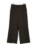 Lipsy Black Black Grown On Waist Tailored Wide Leg Trousers, size UK 12 — front