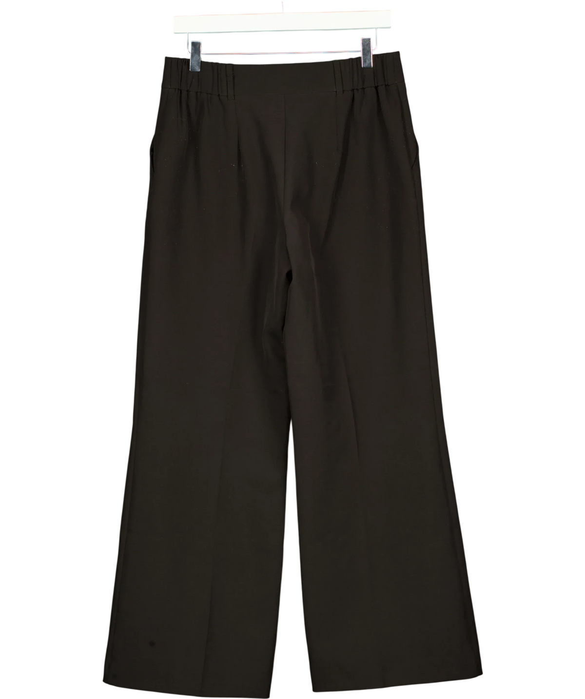 Lipsy Black Black Grown On Waist Tailored Wide Leg Trousers, size UK 12 — back