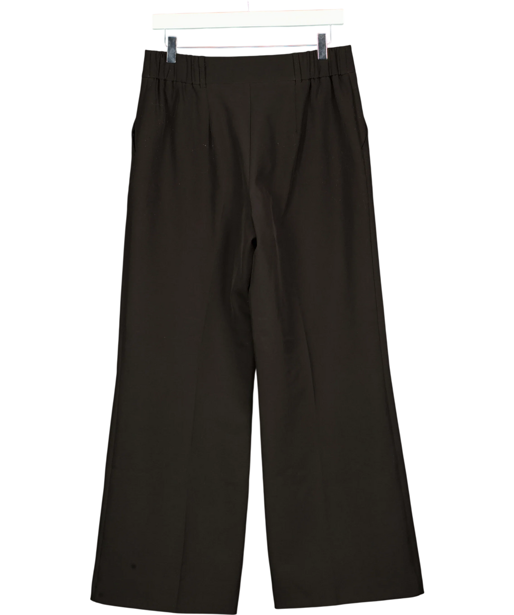 Lipsy Black Black Grown On Waist Tailored Wide Leg Trousers, size UK 12 — back