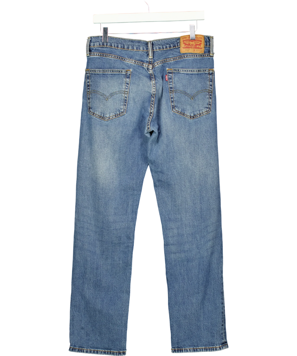 Levi Straduss & Co. Blue 514 Straight Fit Jeans Mid Wash W31 L30, size W31 — back