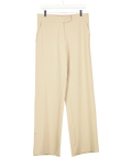 H&M Beige High Waisted Wide Leg Tailored Trousers, size UK M — front