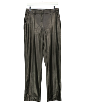 NA-KD Pu Mid Rise Pants Black Size 36 UK 8