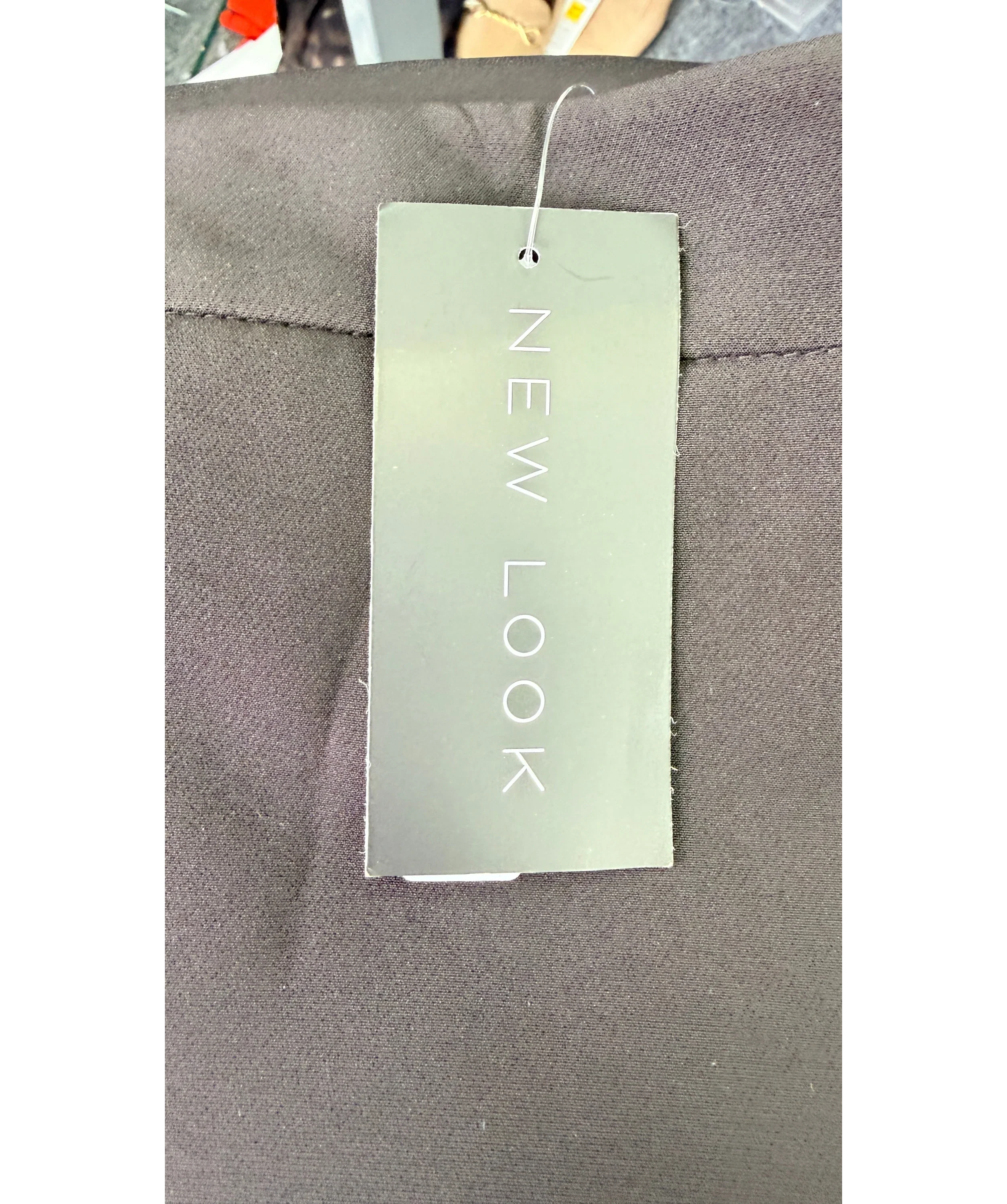 New Look Black Black Plain mini  Skirt, size UK 14 — detail