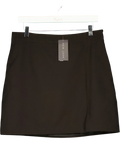 New Look Black Black Plain mini  Skirt, size UK 14 — front