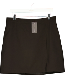 New Look Black Black Plain mini  Skirt, size UK 14 — front