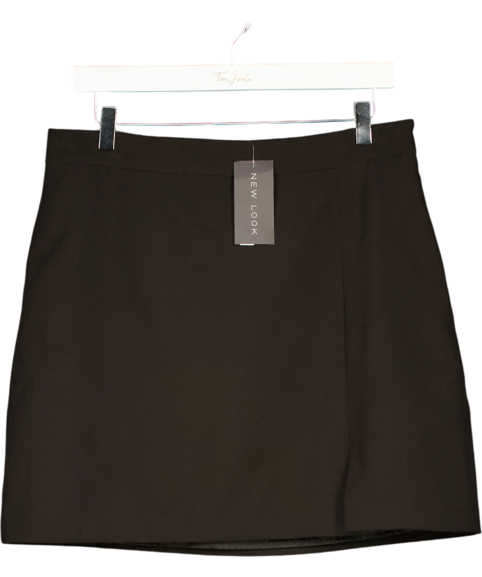 New Look Black Black Plain mini  Skirt, size UK 14 — front