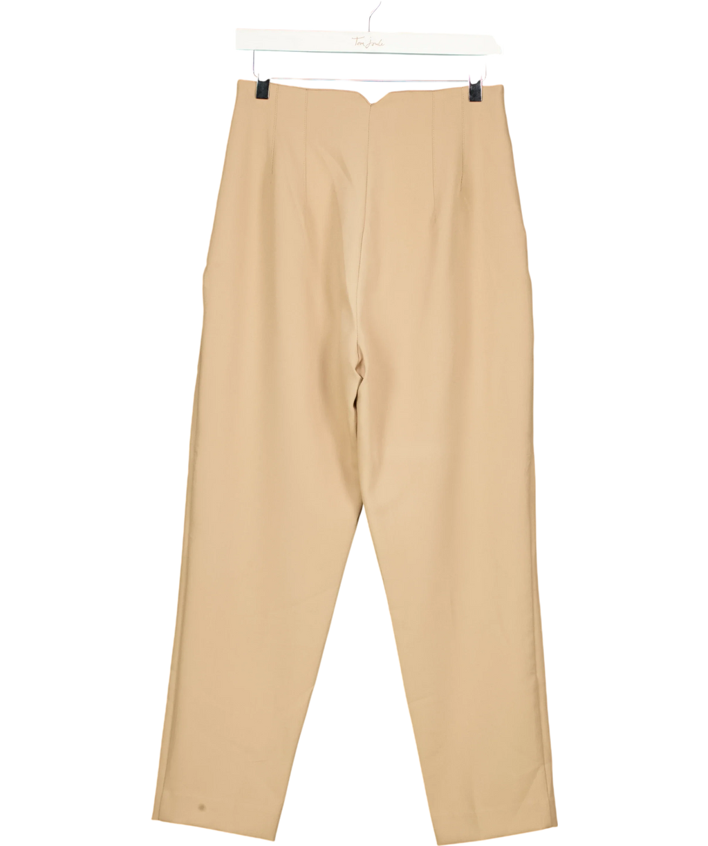 ZARA Beige High Waisted Ankle Pants Beige, size UK M — back