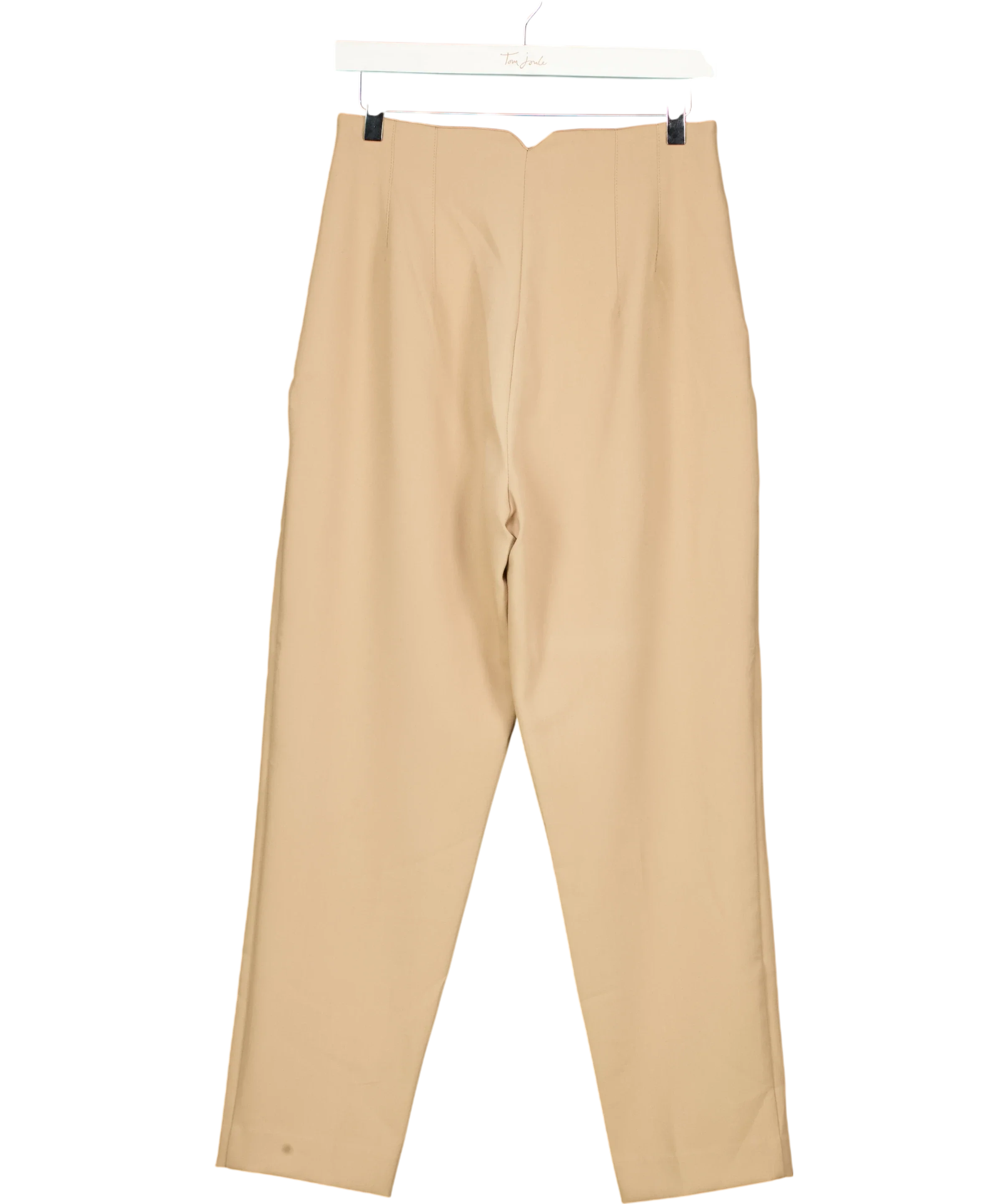 ZARA Beige High Waisted Ankle Pants Beige, size UK M — back