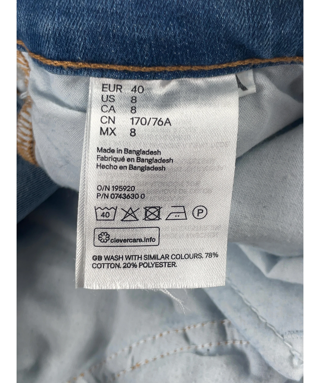 ZARA Blue &Denim Flare High Waist Jeans EU 40, size UK 12 — label