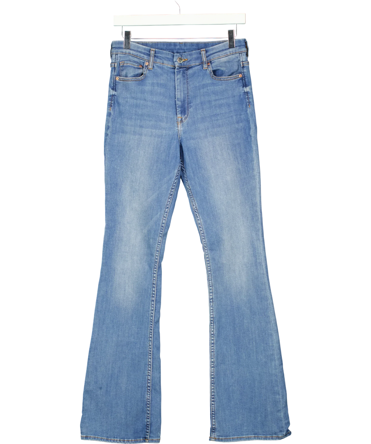 ZARA Blue &Denim Flare High Waist Jeans EU 40, size UK 12 — front