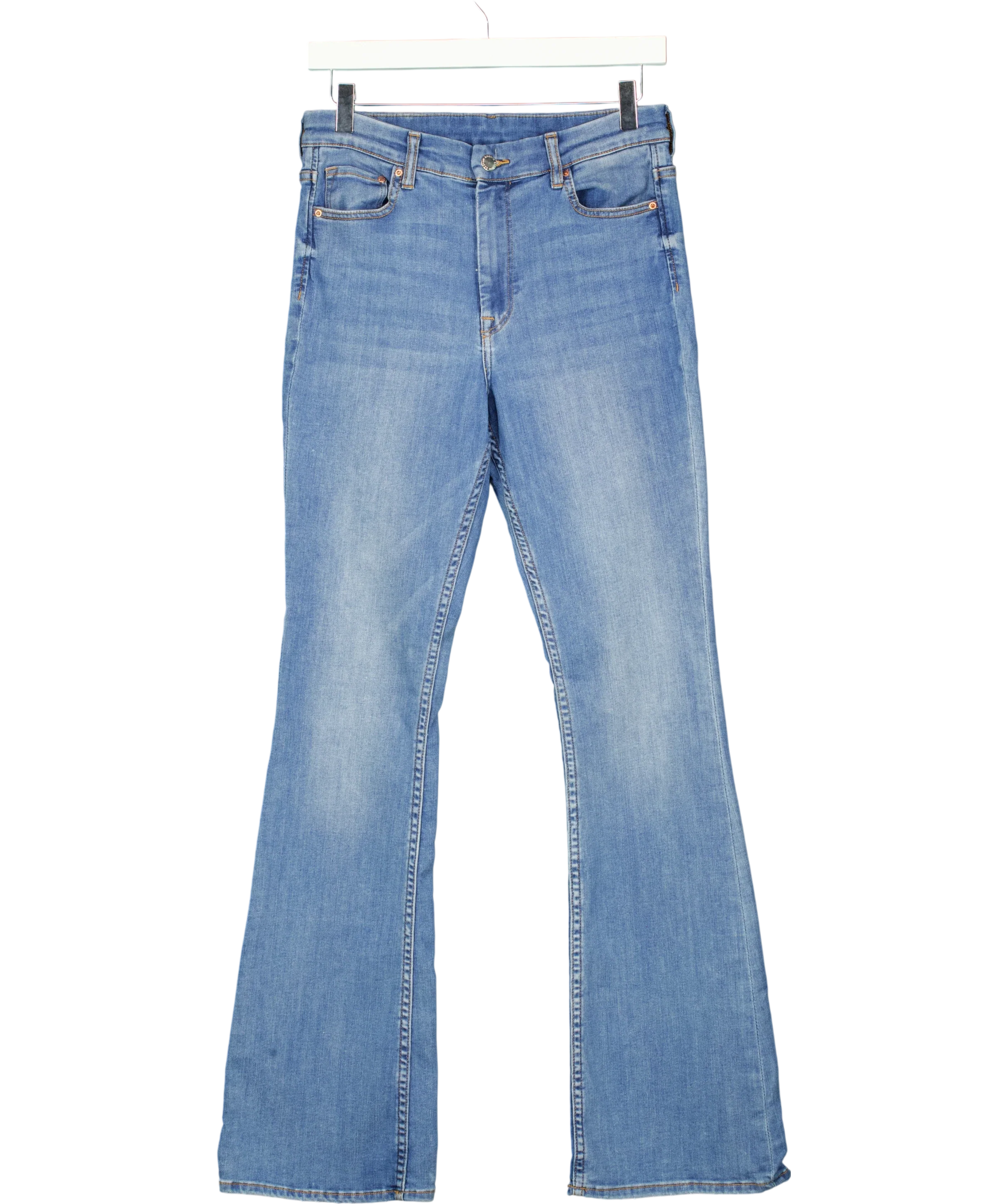 ZARA Blue &Denim Flare High Waist Jeans EU 40, size UK 12 — front