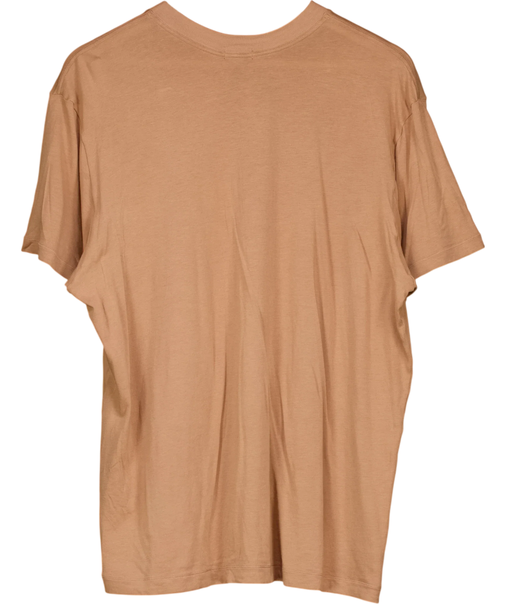 SKIMS Brown Boyfriend T-Shirt Ochre brown, size UK M — back