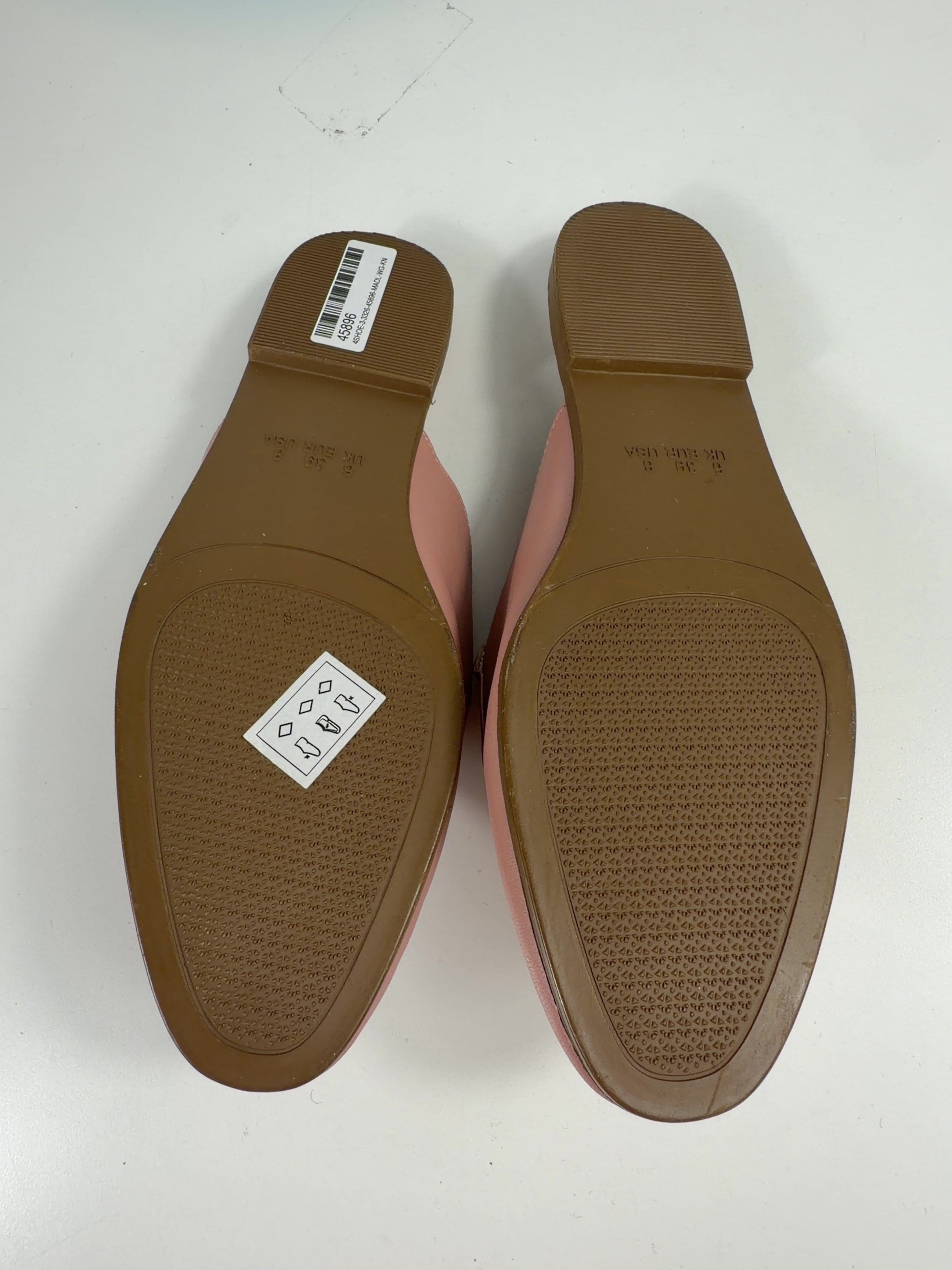 Accessorize Pink Pink Backless Loafers, size UK 6 EU 39 👠 — fabric detail