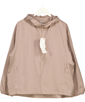 Uniqlo Grey Beige Uv Protection Pocketable Parka Jacket UK XL