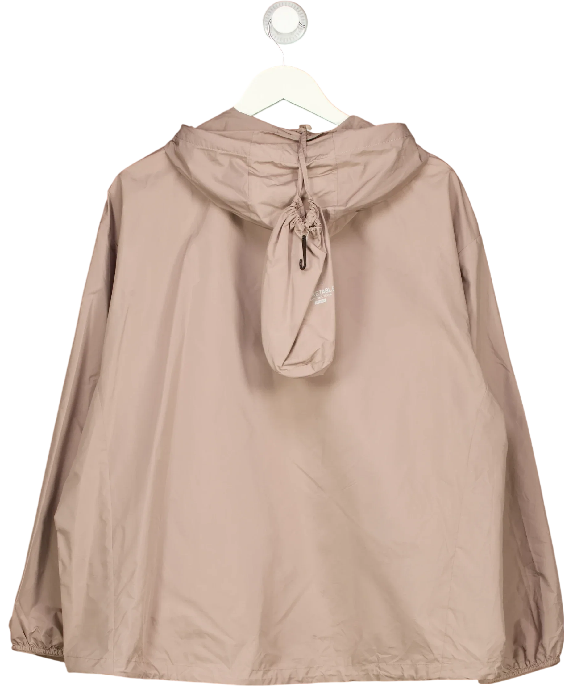 Uniqlo Grey Beige UV Protection Pocketable Parka Jacket, size UK XL — back